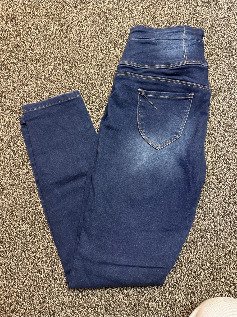 YMI Slim Jeans in Dark Blue 13 Side Zippier